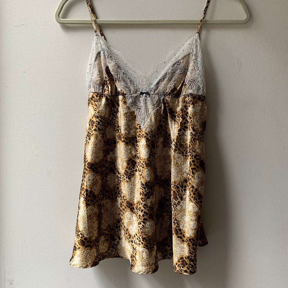 Victoria's Secret leopard and lace baby doll set